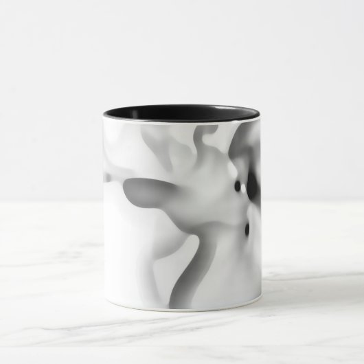 Frozen: Abstract Gray, White & Black Tasse (Zentrum)