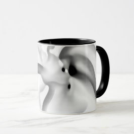 Frozen: Abstract Gray, White & Black Tasse