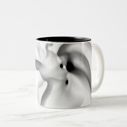 Frozen: Abstract Gray, White & Black Zweifarbige Tasse (VorderseiteRechts)