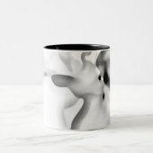 Frozen: Abstract Gray, White & Black Zweifarbige Tasse (Mittel)