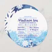 FROZEN Bar Bat Mitzvah Escort Card Einladung (Vorne/Hinten)