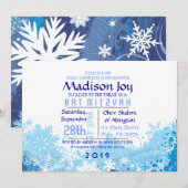FROZEN Bar Bat Mitzvah Escort Card Einladung (Vorne/Hinten)