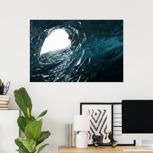 Frozen Beauty - Island Glacier Fotografie Poster (Heimbüro)
