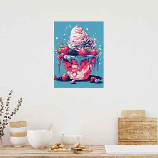 Frozen Berry Delight Poster (Küche)