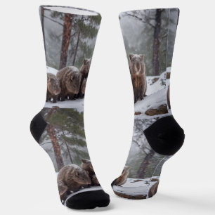 Frozen Burrow: Australian Wombat Family, Socken