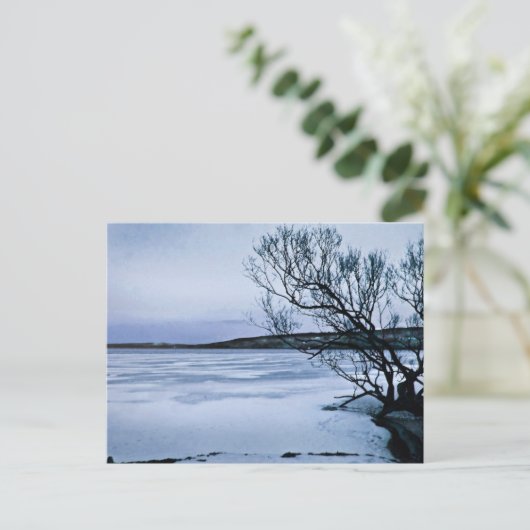 Frozen Cayuga Lake Postkarte (Stehend Vorderseite)