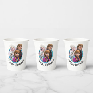 Frozen Charaktere Papiertasse (Geburtstagsthema) Pappbecher