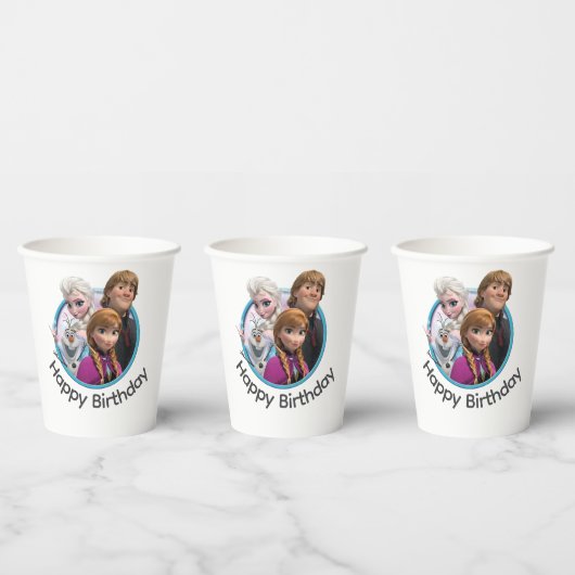 Frozen Charaktere Papiertasse (Geburtstagsthema) Pappbecher (Multi)