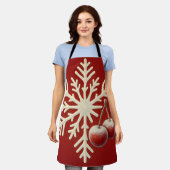 Frozen Cherry Snowflake – Winter Magic Design Schürze (Getragen)