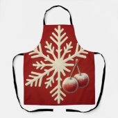 Frozen Cherry Snowflake – Winter Magic Design Schürze (Vorderseite)