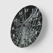 Frozen Cobweb Clock Runde Wanduhr (Winkel)