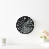 Frozen Cobweb Clock Runde Wanduhr (Zuhause)
