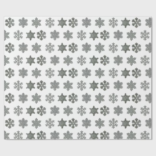 Frozen crystal frosty silver snowflakes geschenkpapier (Flach)