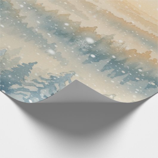 Frozen Dreams Snowy Landscape Geschenkpapier (Ecke)