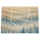 Frozen Dreams Snowy Landscape Große Geschenktüte (Vorderseite)
