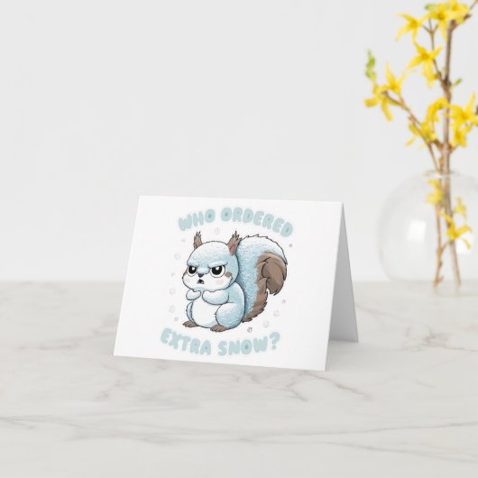 Frozen Eichhörnchen - Wer bestellt extra Schnee? Karte (Gelbe Blume)