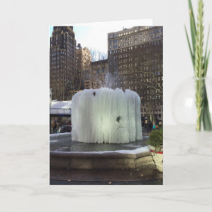 Frozen Eisbrunnen Bryant Park New York City NYC Feiertagskarte