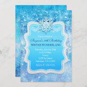 Frozen EisWinter Wonderland Snowflake Einladungen (Vorne/Hinten)