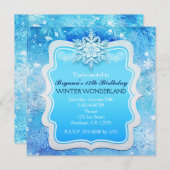 Frozen EisWinter Wonderland Snowflake Einladungen (Vorne/Hinten)