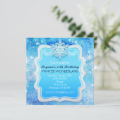 Frozen EisWinter Wonderland Snowflake Einladungen (Stehend Vorderseite)