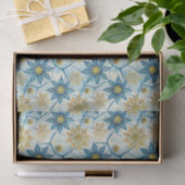 Frozen Elegance Blue and Gold Snowflake Seidenpapier (Geschenk)