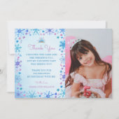 Frozen Fairy Tale Ice Princess Crown Geburtstag Dankeskarte (Vorderseite)