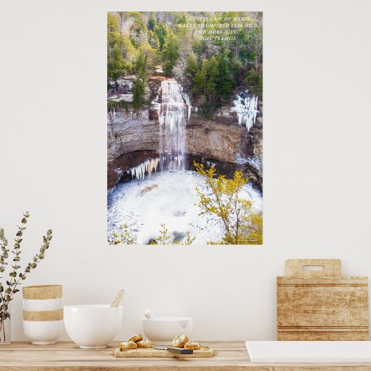 Frozen Fall Creek Falls Poster (Küche)