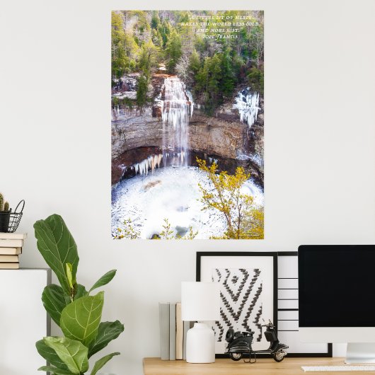Frozen Fall Creek Falls Poster (Heimbüro)