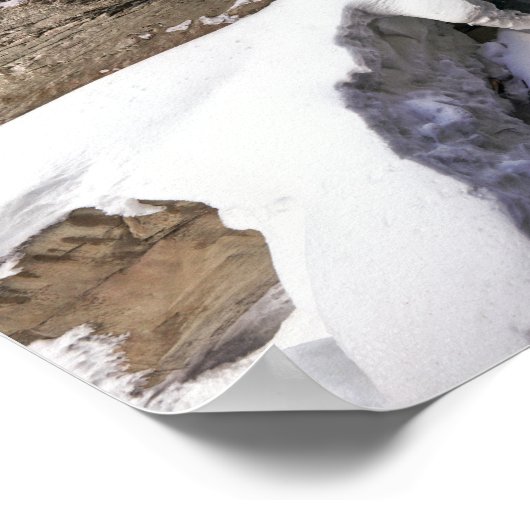 Frozen Falls at Johnson Creek, Alberta Poster (Ecke)