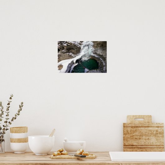 Frozen Falls at Johnson Creek, Alberta Poster (Küche)
