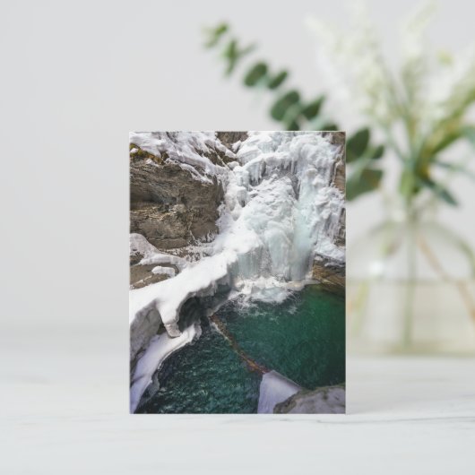Frozen Falls at Johnson Creek, Alberta Postkarte (Stehend Vorderseite)