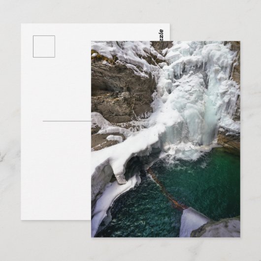 Frozen Falls at Johnson Creek, Alberta Postkarte (Vorne/Hinten)