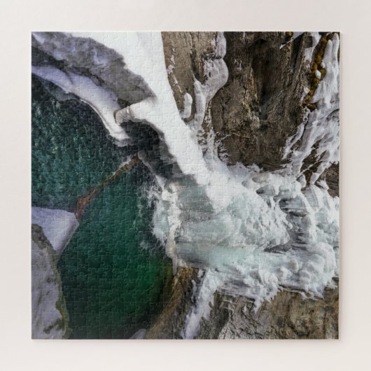 Frozen Falls at Johnson Creek, Alberta Puzzle (Horizontal)