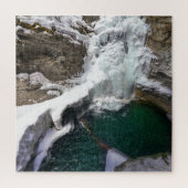 Frozen Falls at Johnson Creek, Alberta Puzzle (Vertikal)