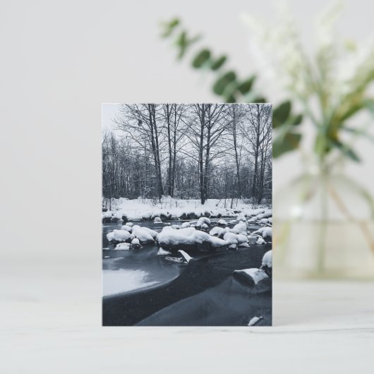 Frozen Fluss, Winterlandschaft, Tschechische Repub Postkarte (Stehend Vorderseite)