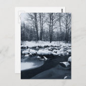 Frozen Fluss, Winterlandschaft, Tschechische Repub Postkarte (Vorne/Hinten)