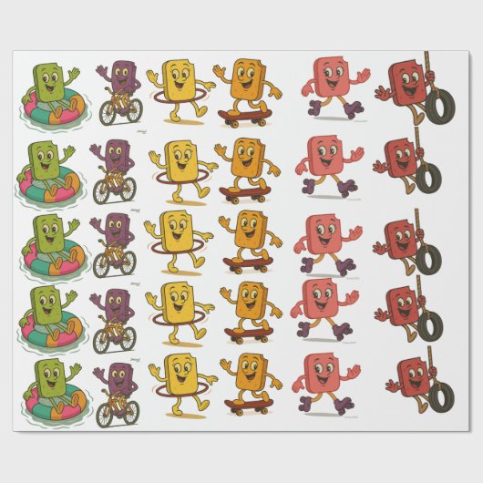 Frozen Friends Wrapping Paper Geschenkpapier (Flach)