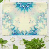 Frozen Frosty Blue Snowflake Winter Pattern Geschirrtuch (Gefaltet)