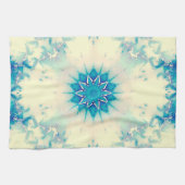 Frozen Frosty Blue Snowflake Winter Pattern Geschirrtuch (Horizontal)