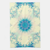 Frozen Frosty Blue Snowflake Winter Pattern Geschirrtuch (Vertikal)
