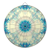 Frozen Frosty Blue Snowflake Wintermuster Dartscheibe (vorne)