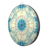 Frozen Frosty Blue Snowflake Wintermuster Dartscheibe (Vorderseite rechts)