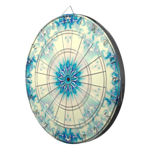 Frozen Frosty Blue Snowflake Wintermuster Dartscheibe (Vorderseite rechts)