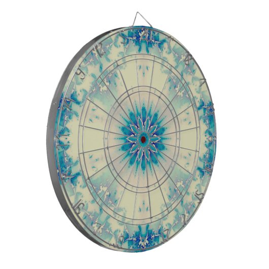 Frozen Frosty Blue Snowflake Wintermuster Dartscheibe (Vorderseite Links)