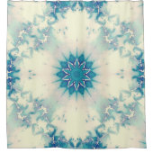 Frozen Frosty Blue Snowflake Wintermuster Duschvorhang (Vorderseite)
