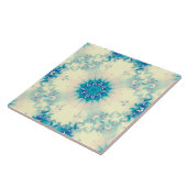 Frozen Frosty Blue Snowflake Wintermuster Fliese (Seite)