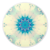 Frozen Frosty Blue Snowflake Wintermuster Keramikknauf (Vorderseite)