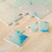 Frozen Frosty Blue Snowflake Wintermuster Puzzle (Seite)