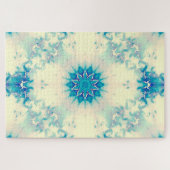 Frozen Frosty Blue Snowflake Wintermuster Puzzle (Horizontal)