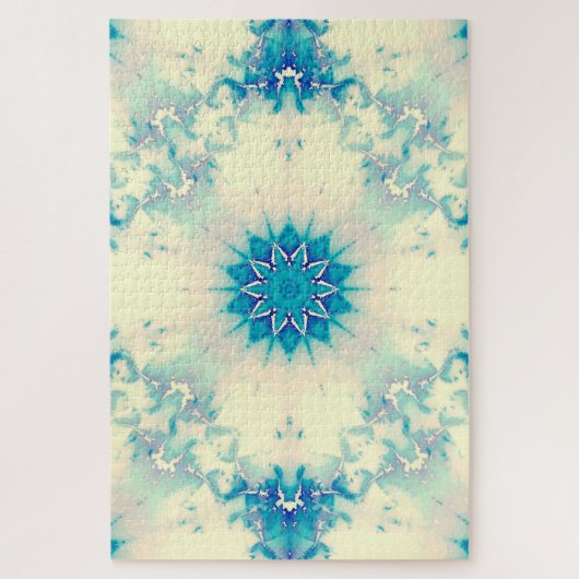 Frozen Frosty Blue Snowflake Wintermuster Puzzle (Vertikal)